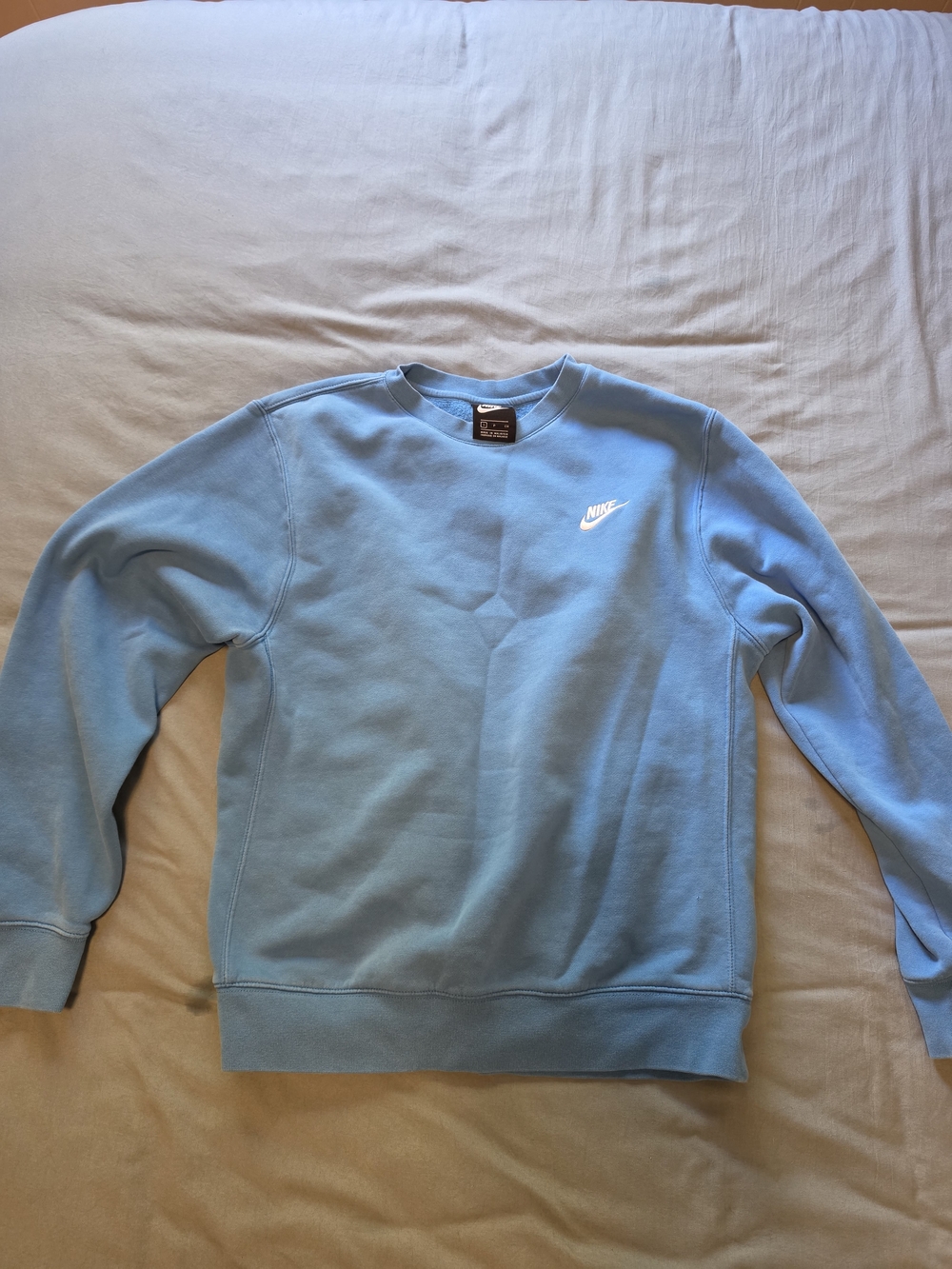 Nike Sky Blue Crewneck Sweatshirt with White Swoosh